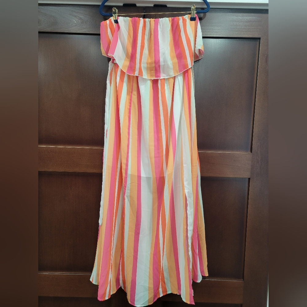 Cupshe Colorful Strapless Dress - Picture 2 of 3